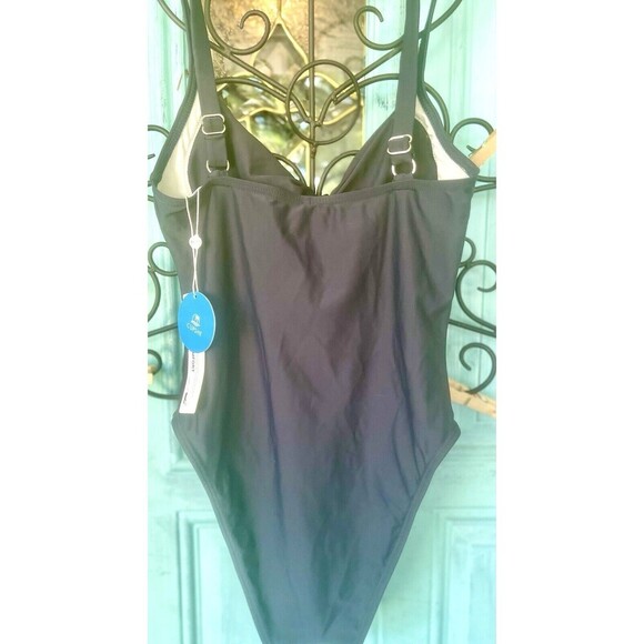 CUPSHE Navy Blue 1-Piece Swimsuit XS NWT - Picture 5 of 7